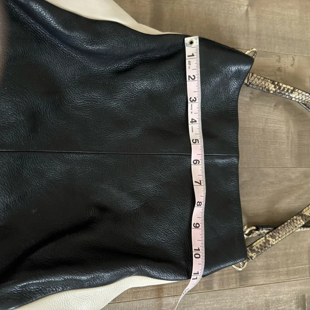 Coach Madison Pheobe Shoulder Bag Purse Pebbled Leather Two Tone Animal Print - Picture 11 of 16